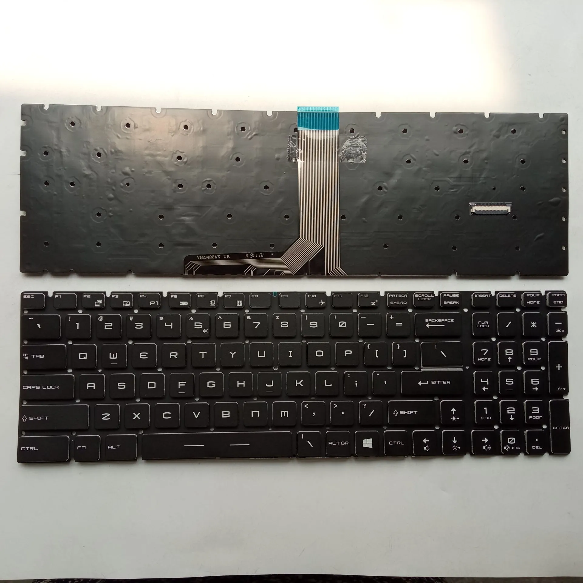 Picture of Laptop US keyboard forNew Replacement Keyboard Laptop For MSI GE63 RGB colorful backlight BLACK Backlit US US Layout